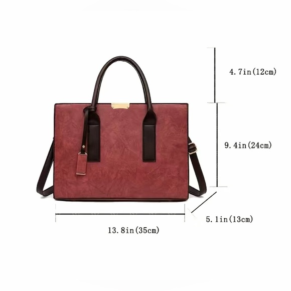 NIP Red 3 Piece Purse Set - Large Purse, Clutch, Credit Card Holder - Picture 3 of 10